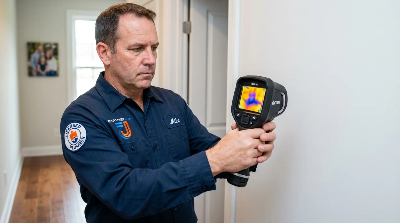 Thermal imaging leak detection by Johns Plumbing LLC in Hope Valley